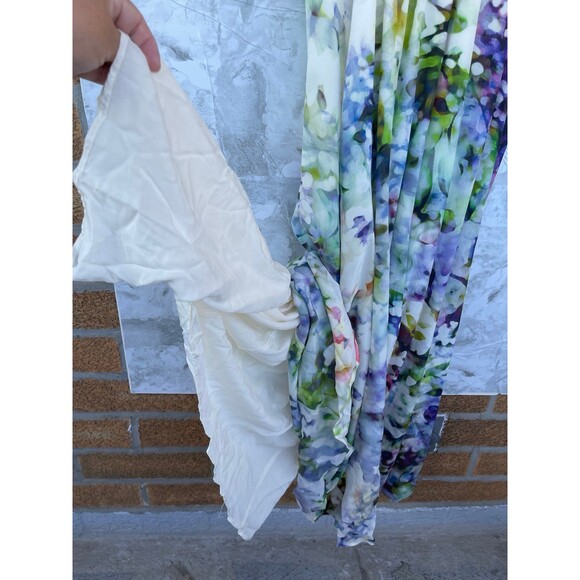 Seraphine Luxe Felicity Floral Silk Maternity Long Gown Occasion Dress size 6 - Picture 11 of 12